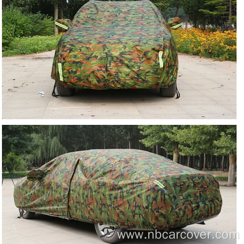 Strip Camouflage Sun Proof Outdoor Car Cover